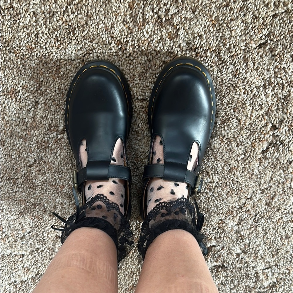 Dr. Martens Black Leather Polleys